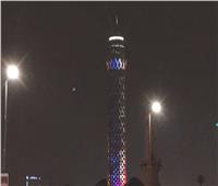 برج القاهرة يتزين بعلم فرنسا بعد التتويج بلقب المونديال