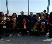 وزير الشباب والرياضة يستقبل بطلات الاولمبياد الخاص بمطار القاهرة  