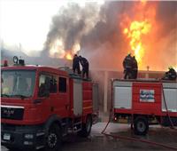 ندب المعمل الجنائي في حريق مصنع سيارات بأكتوبر