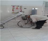 لقطة اليوم| أكسجين بدلا من «المنفاخ» لتزويد إطار دراجة بأحد المستشفيات