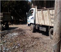 جهاز شؤون البيئة لوسط الدلتا يرفع القمامة من أمام مدارس أشمون 