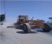 مجلس مدينة المنيا ينفذ أعمال توسعة الطريق الصحراوي الغربي