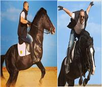 فيديو| أحمد السقا يرقص بالحصان على أنغام "نسر الصعيد"