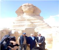 رئيس دولة ألبانيا يزور منطقة آثار الأهرامات