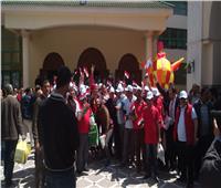 توافد العاملين بالبترول للمشاركة في مؤتمر دعم التعديلات الدستورية بالإسكندرية