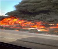 صور| السيطرة على حريق أتوبيس نقل عام بالقاهرة