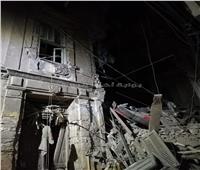 بالصور| انهيار جزئي بعقارين في الإسكندرية.. وإخلاء سكان 4 منازل