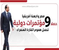 إنفوجراف| مصر واجهة إفريقيا.. «حصاد» 9 مؤتمرات دولية تحمل هموم القارة