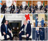 صور| لقاءات السيسي بقمة «بريطانيا – أفريقيا» عكست الدور المصري الفعال في العالم والقارة السمراء