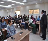 رئيس جامعة حلوان يفتتح تطوير منشآت كلية التجارة بالزمالك
