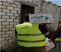 توزيع كراتين مواد غذائية على أهالي قرية الخرطوم بالبحيرة