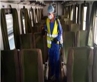 صور| «السكة الحديد»: تواصل تعقيم القطارات وندوات التوعية لمكافحة كورونا