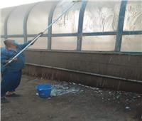 عمليات موسعة للنظافة والتطهير بمحطة مصر للسكة الحديد 