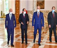 السيسي يستقبل حفتر ورئيس مجلس النواب الليبي في قصر الاتحادية