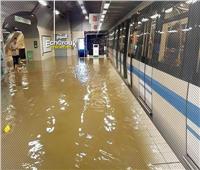 فيديو| مترو مدريد يغرق في مياه الأمطار