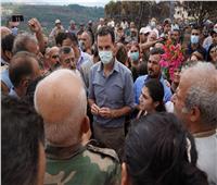 صور| الرئيس السوري يزور قرية مشتى الحلو في صافيتا