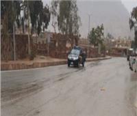 إغلاق طريق الشيخ فضل في المنيا بسبب الأمطار