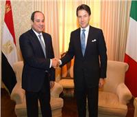 السيسي يبحث مع رئيس وزراء إيطاليا القضية الليبية والتطورات في شرق المتوسط