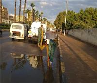 محافظ الجيزة يتابع مجهودات شفط مياه الأمطار بالأحياء والمراكز‎