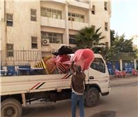 غلق مقهى مخالف ورفع ١٦٤ حالة أشغال بمدينة دمنهور