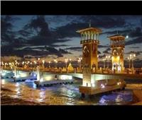 تفاصيل صيانة وإنارة وإضاءة جديدة لكوبري ستانلي بالإسكندرية بلون البحر