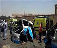 إصابة 4 عمال في حادث تصادم 3 سيارات بالمنيا