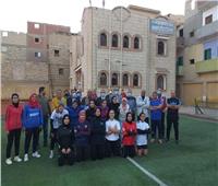  رئيس مدينة المنيا يدعم فريق الكرة النسائية بعد الصعود للممتاز