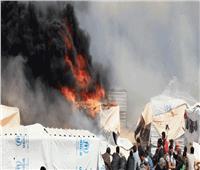اندلاع حريق في مخيم للنازحين السوريين شمالي لبنان 
