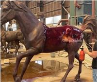 كيف تصنع تماثيل الخيول العربية في الصين؟.. فيديو