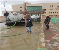 إزالة آثار الأمطار والسيول بمدن شمال سيناء
