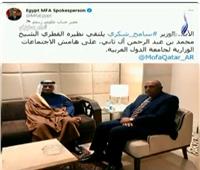 أحمد موسى يكشف كواليس صورة وزير الخارجية مع نظيره القطري | فيديو