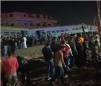 12 مصاباً في حادث قطار مينا القمح حتى الآن | فيديو وصور