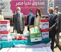 الجيزة: استلام 12 ألف كرتونة مواد غذائية و 15 طن دجاج من «تحيا مصر»| صور