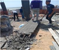 إزالة أعمال بناء مخالفة بحي شرق الإسكندرية