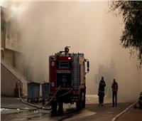 حريق كبير بجوار مطار بن جوريون في تل أبيب