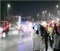 مصرع طفل وربة منزل وإصابة 6 آخرين في حادث مروري ببني سويف