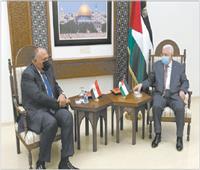 شكرى يلتقي الملك عبدالله والرئيس محمود عباس