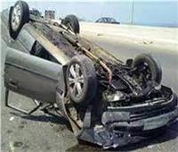 إصابة 7 أشخاص في انقلاب سيارة ميكروباص بصحراوي البحيرة 
