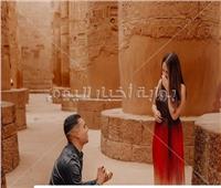مصر واحة الأمن قبلة السائحين تشهد قصة حب لسائح أمريكي بمعبد الأقصر| صور