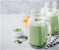 عصائر طبيعية |عصير الشاي الأخضر مع حليب جوز الهند   