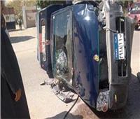 إصابة 5  من قوات الأمن في انقلاب سيارة شرطة بطريق نجع حمادي