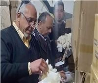 ضبط ملابس وماسكات مجهولة المصدر بأحد المخازن بغرب الاسكندرية