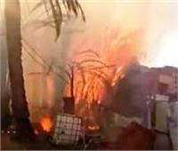 اندلاع حريق بمخزن للأخشاب بمنطقة عرب المعادي