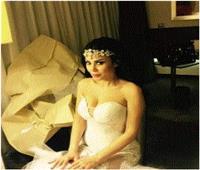 فستان زفاف منى ممدوح يثير الجدل على صفحات التواصل الإجتماعي