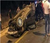 مصرع وإصابة 6 أشخاص في حادث تصادم سيارة بعمود إنارة في المنيا 