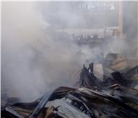فيديو وصور| أكثر من ٤ملايين جنيه خسائر حريق المعارض التجارية بطهطا