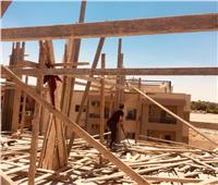 جهاز مدينة الشروق يزيل أعمال بناء مخالفة في مهدها بقطعة أرض سكنية