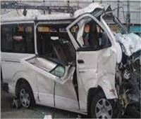 إصابة 17 شخصا في حادث تصادم ميكروباص وأتوبيس بالمنيا 