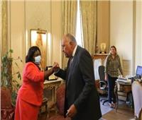 سامح شكري يلتقي وزيرة خارجية جنوب السودان