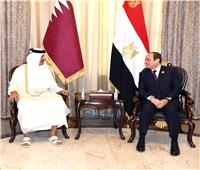 خلال لقائه بأمير قطر.. الرئيس السيسي يؤكد الحرص على التعاون من أجل دعم التضامن العربي